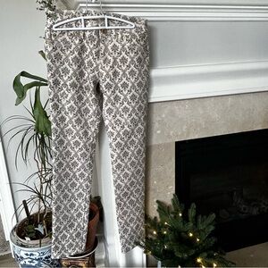 DL1961 Green Brocade Print Mid Rise Skinny Jeans